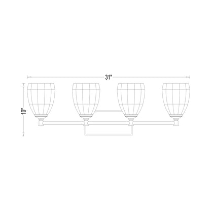 Oren Bath Vanity Light - line drawing.