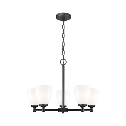 Oren Chandelier in Matte Black (5-Light).