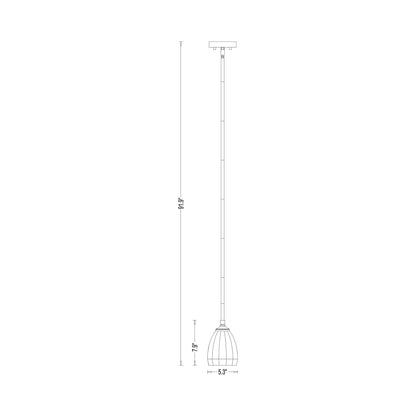 Oren Pendant Light - line drawing.