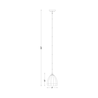 Oren Pendant Light - line drawing.
