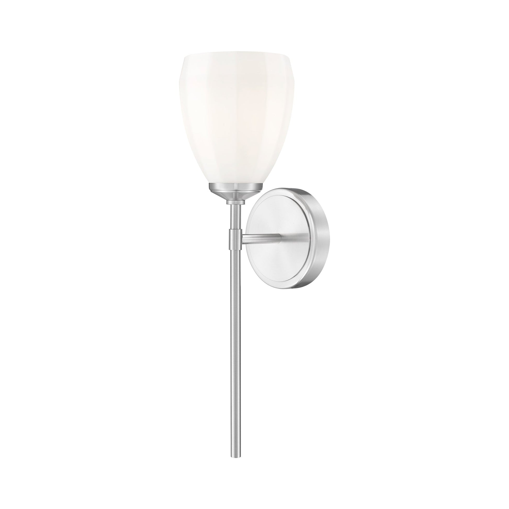 Oren Wall Light in Brushed Nickel.