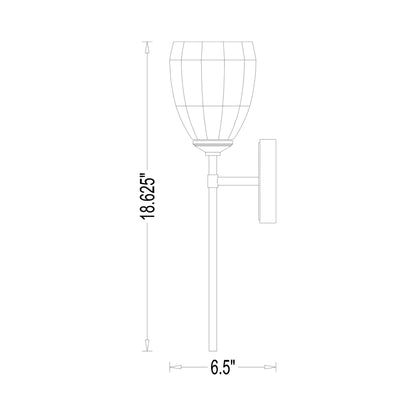 Oren Wall Light - line drawing.