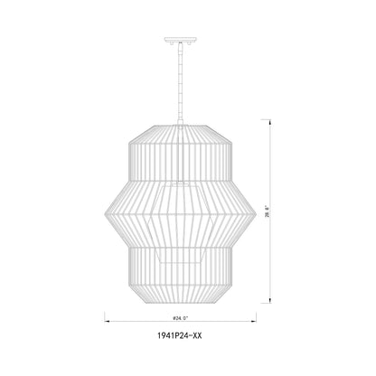 Orsay Pendant Light - line drawing.
