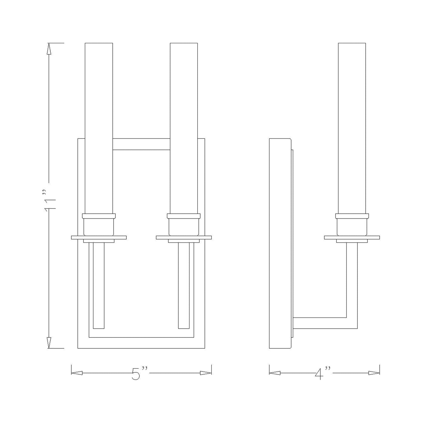Orson Wall Light - line drawing.