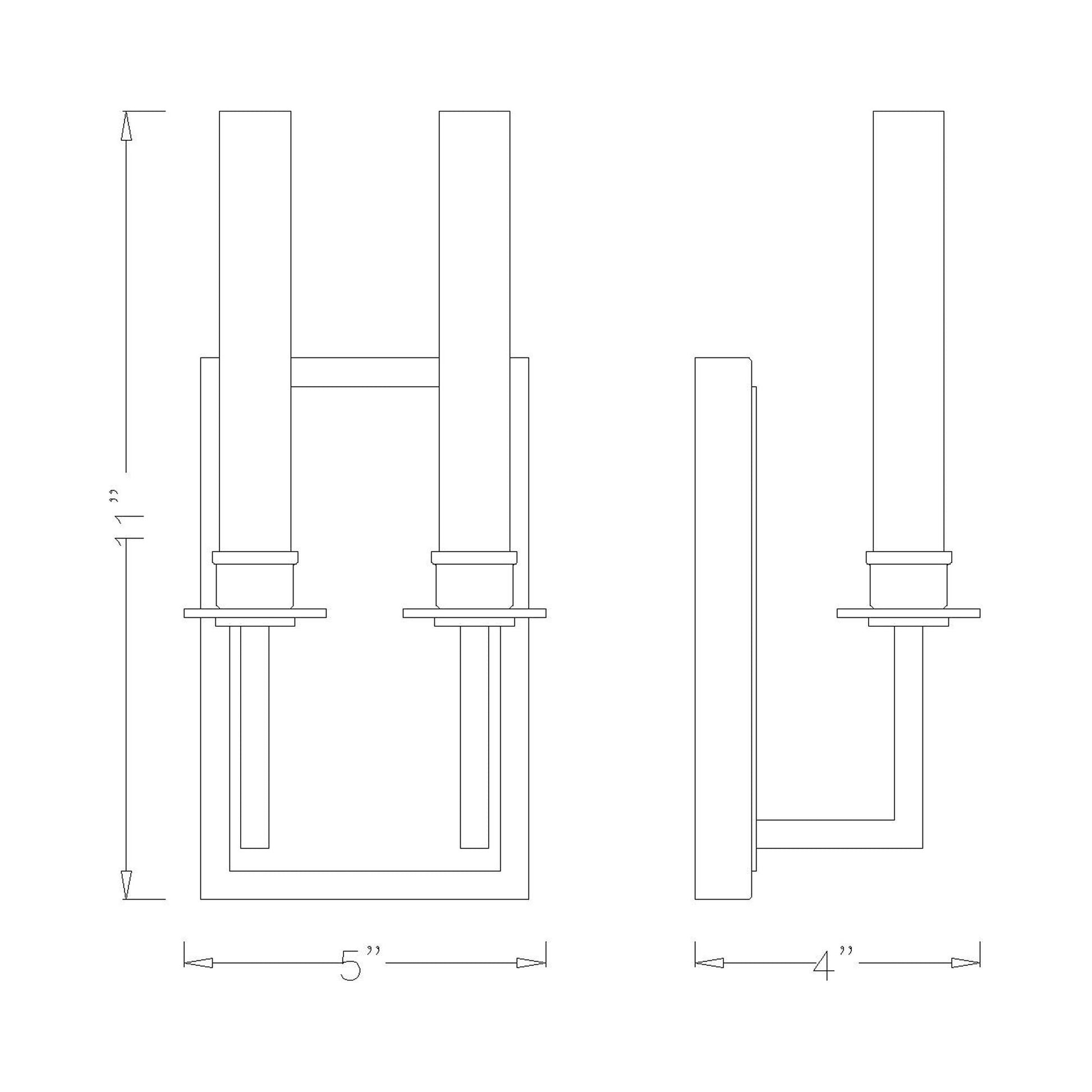 Orson Wall Light - line drawing.