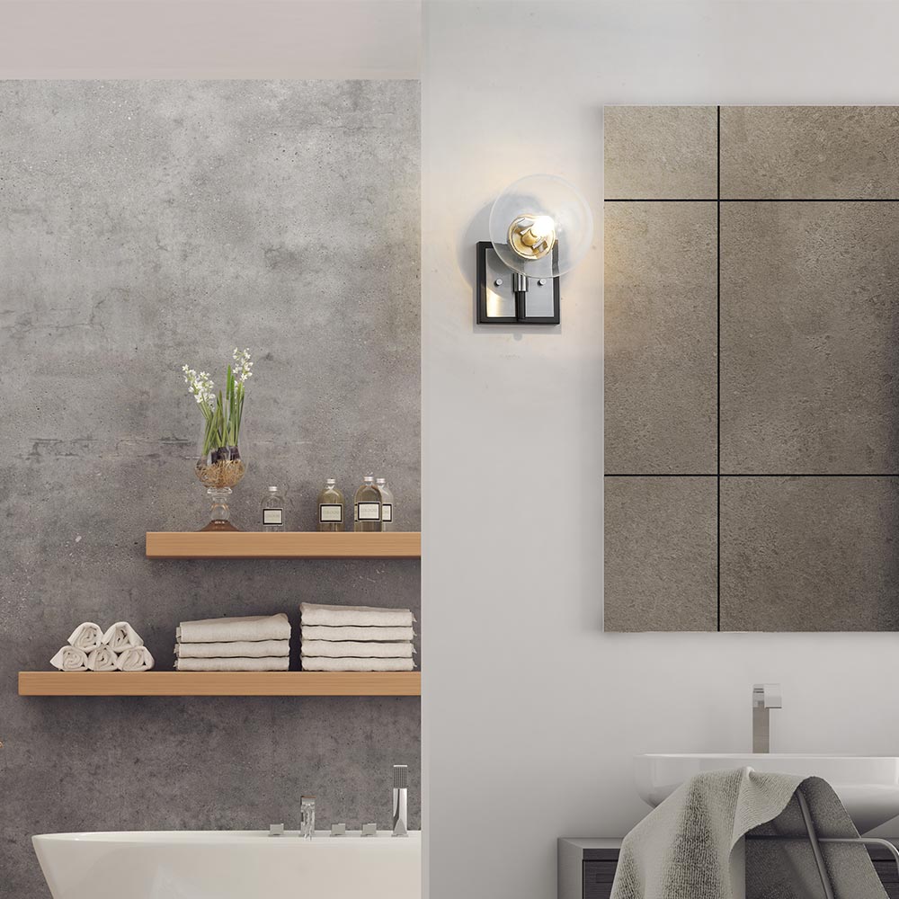 Parsons Wall Light in bathroom.