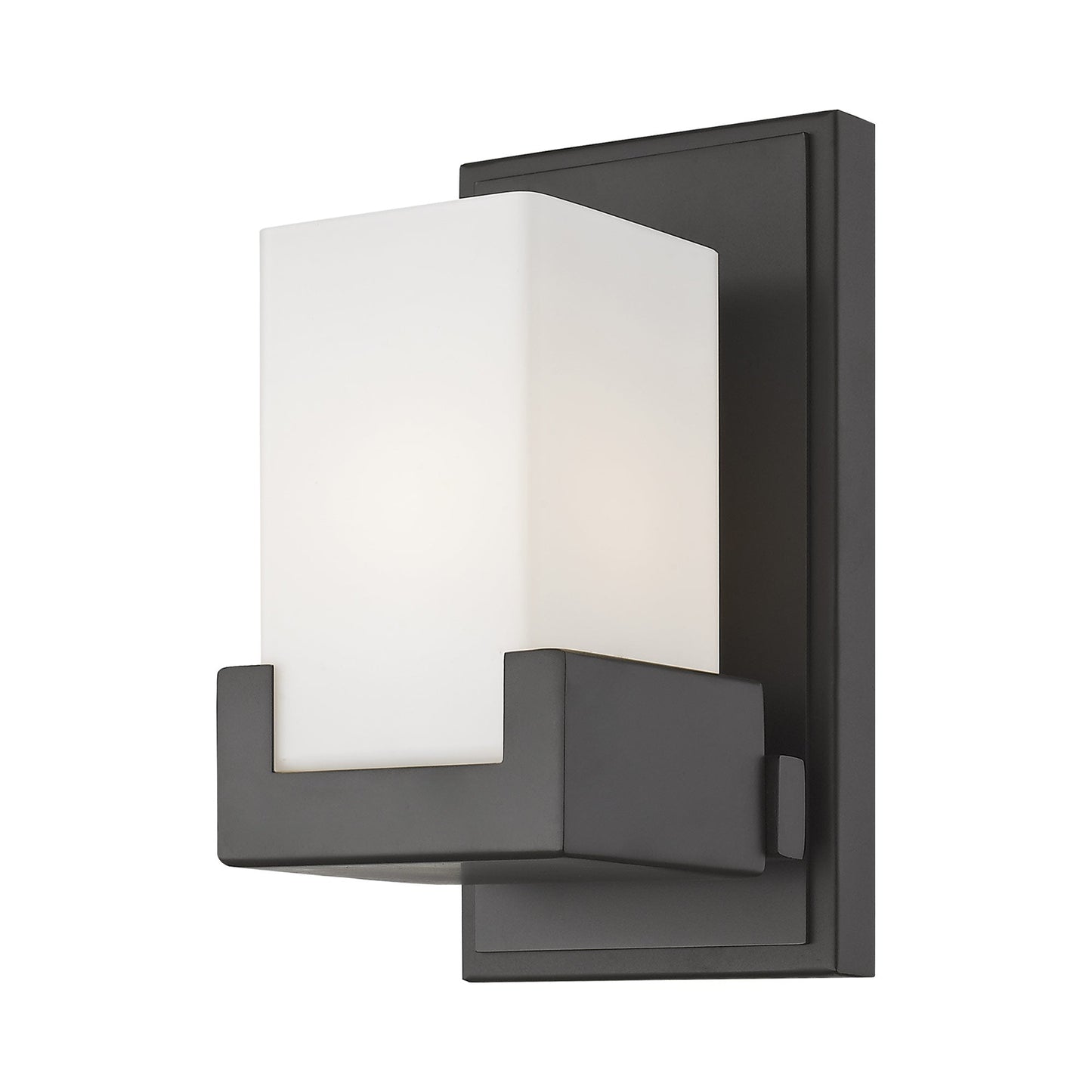 Peak LED Bath Wall Light in Bronze.