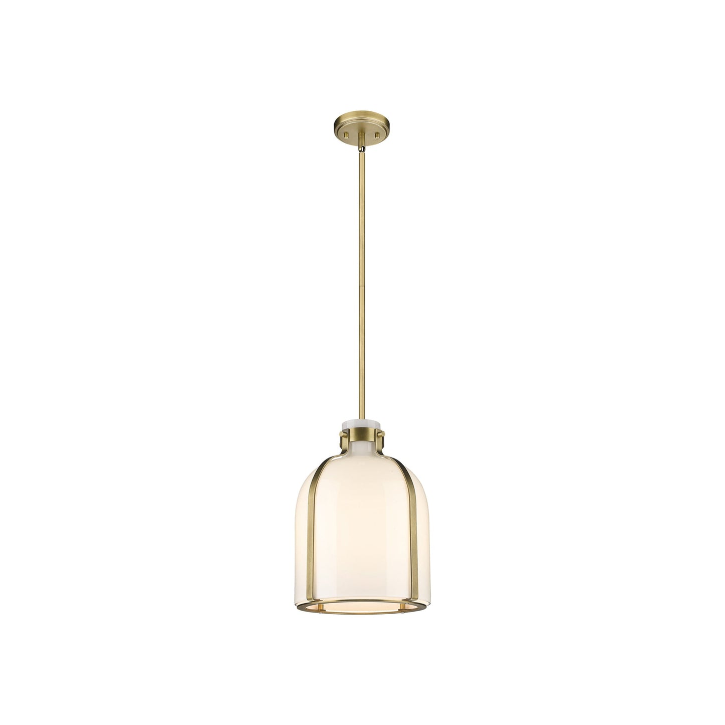 Pearson Pendant Light in Rubbed Brass (9.75-Inch).