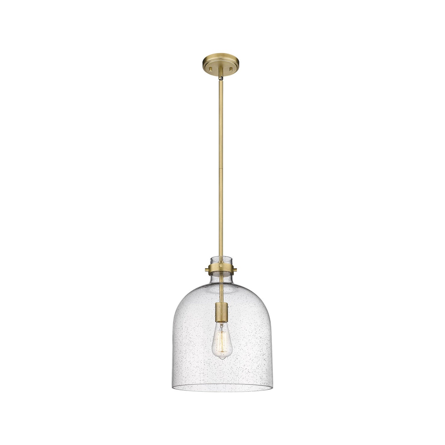 Pearson Pendant Light in Rubbed Brass (12-Inch).