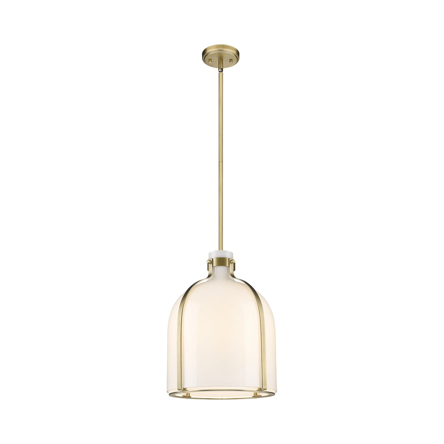 Pearson Pendant Light in Rubbed Brass (12.25-Inch).
