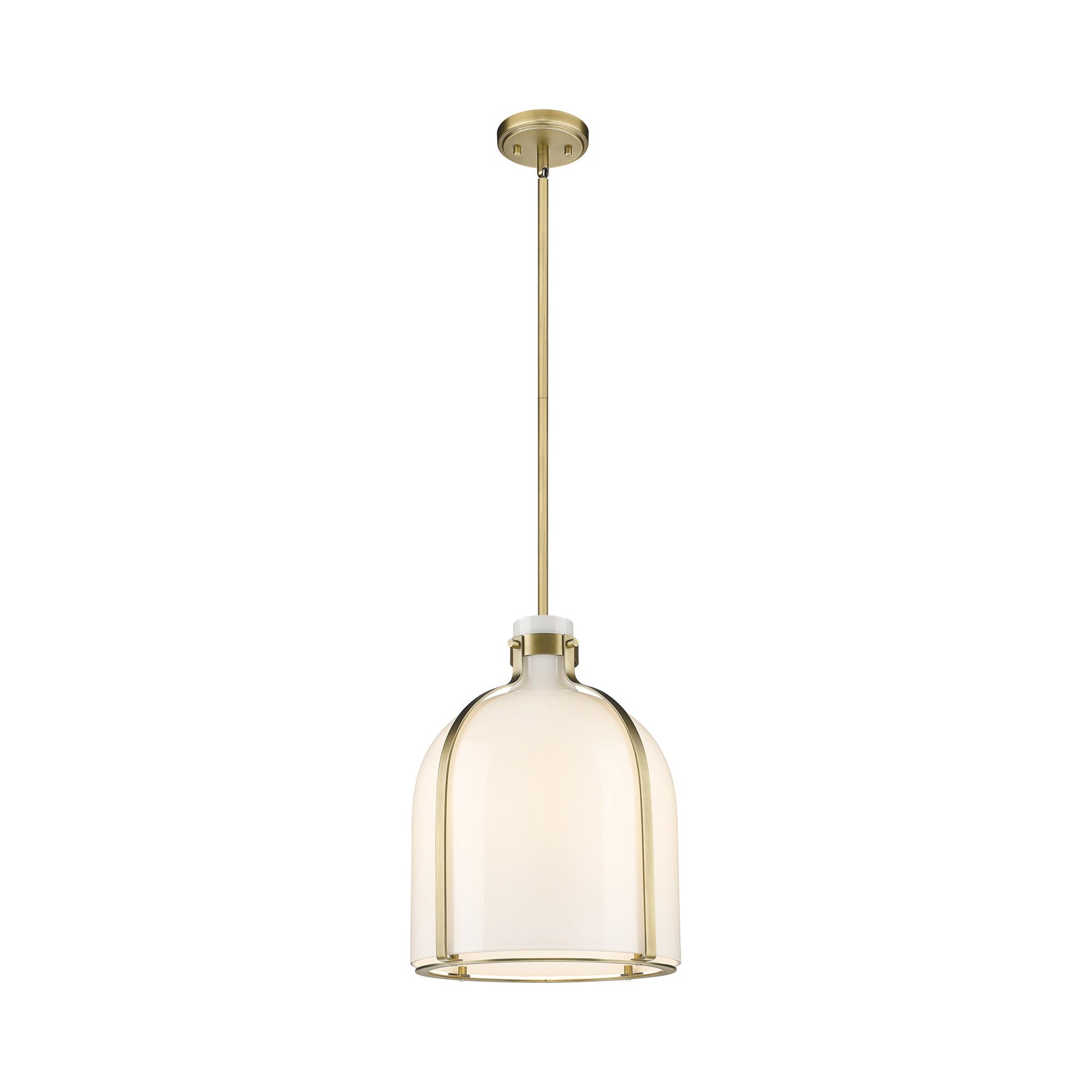 Pearson Pendant Light in Rubbed Brass (12.25-Inch).