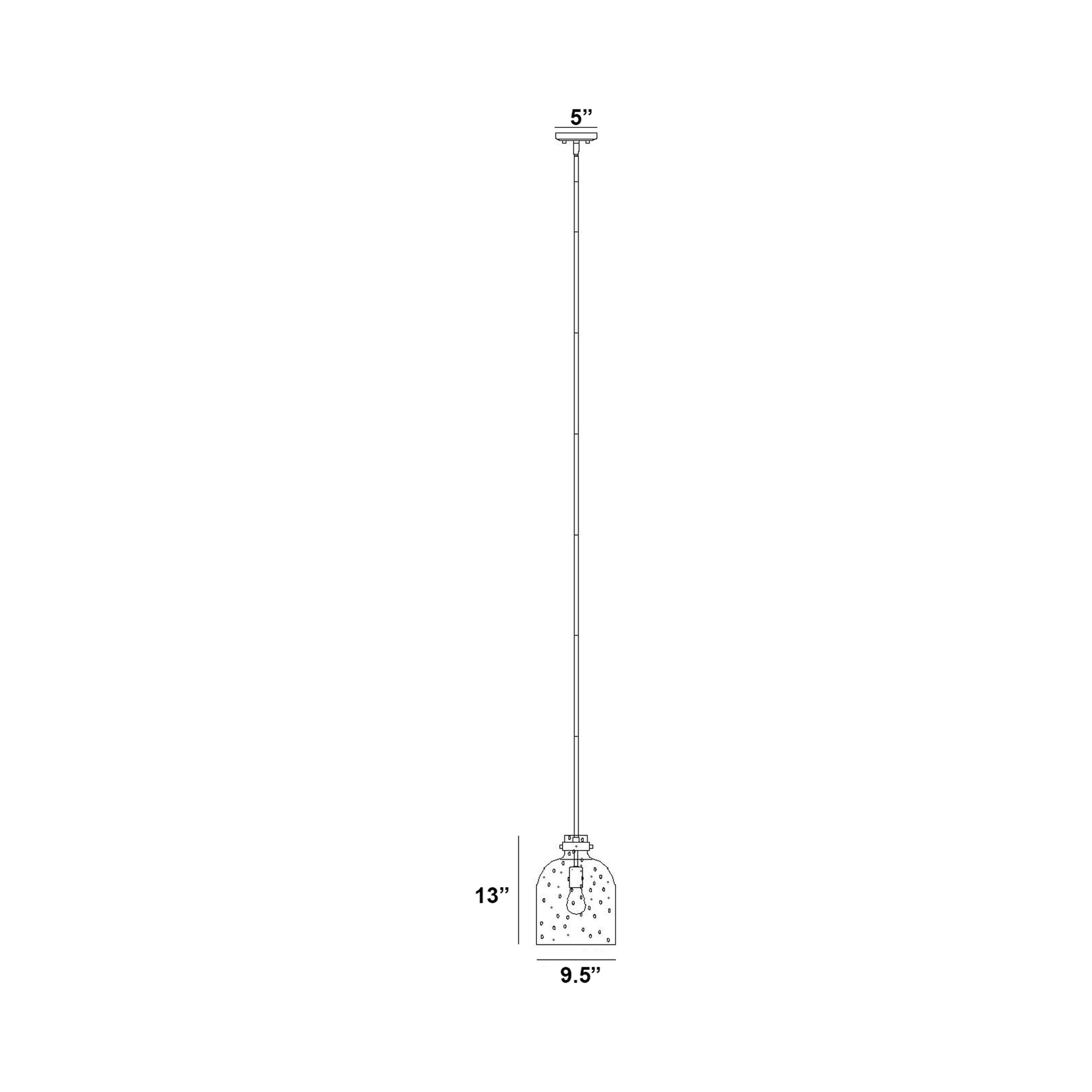 Pearson Pendant Light - line drawing.