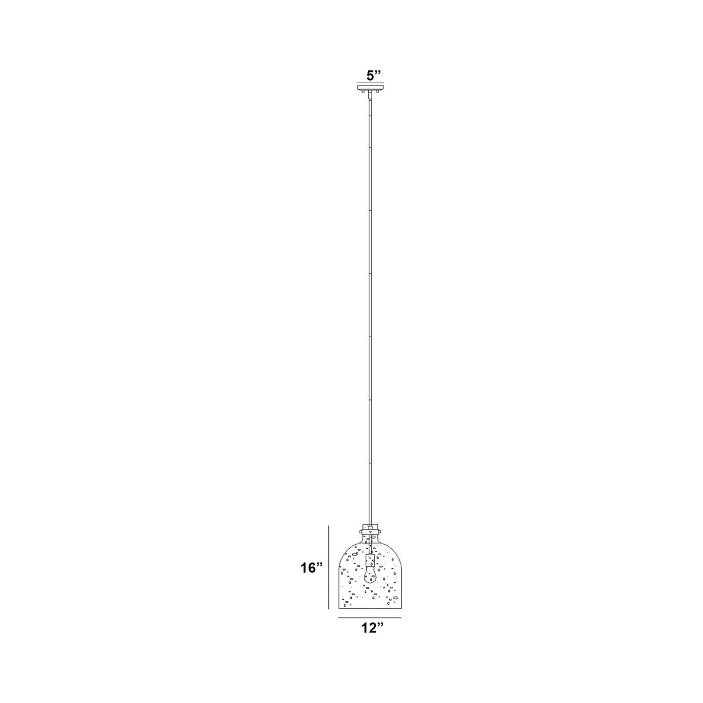 Pearson Pendant Light - line drawing.