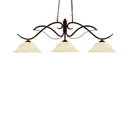 Phoenix Bowl Billiard Pendant Light in Golden Mottle.