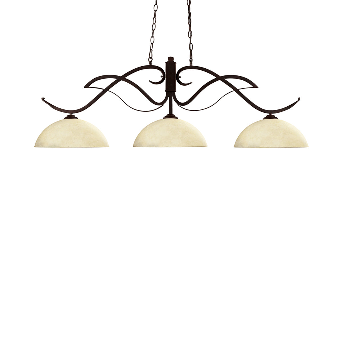 Phoenix Dome Billiard Pendant Light in Golden Mottle.