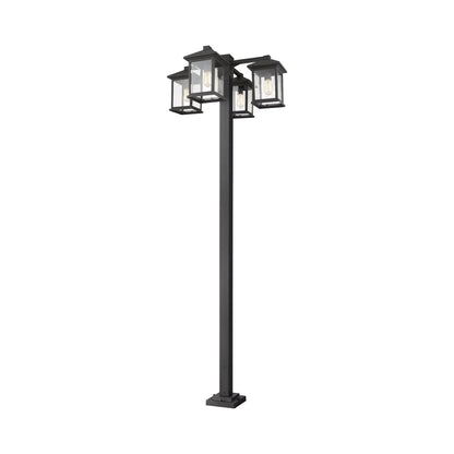 Portland 531 Outdoor Post Light in Black (4-Light).