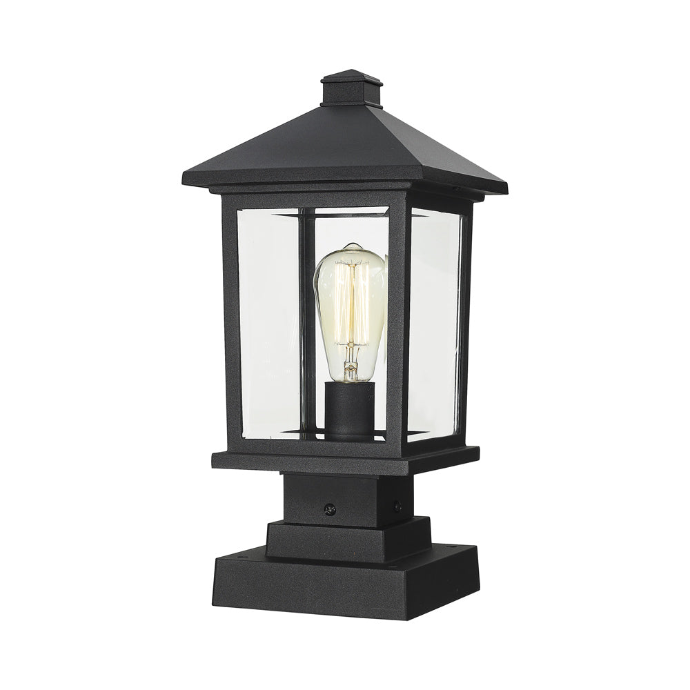 Portland 531S Outdoor Pier Mount Light in Black (17-Inch).