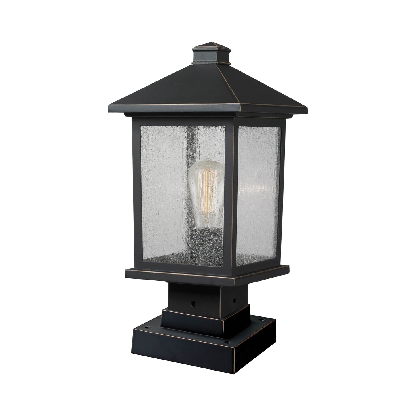 Portland 531S Outdoor Pier Mount Light in Oil Rubbed Bronze (17-Inch).