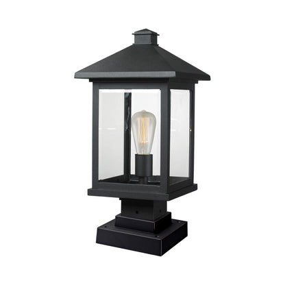 Portland 531S Outdoor Pier Mount Light in Black (19.5-Inch).