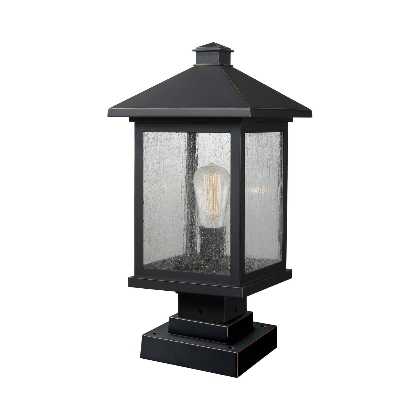 Portland 531S Outdoor Pier Mount Light in Oil Rubbed Bronze (19.5-Inch).