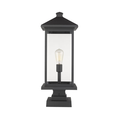 Portland 531S Outdoor Pier Mount Light in Black (25-Inch).