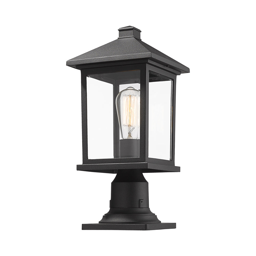 Portland 533PM Outdoor Pier Mount Light in Black (18-Inch).