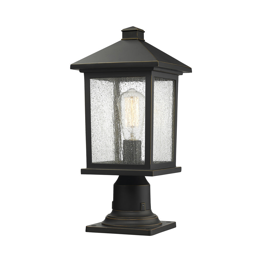 Portland 533PM Outdoor Pier Mount Light in Oil Rubbed Bronze (18-Inch).
