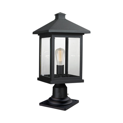 Portland 533PM Outdoor Pier Mount Light in Black (20.5-Inch).
