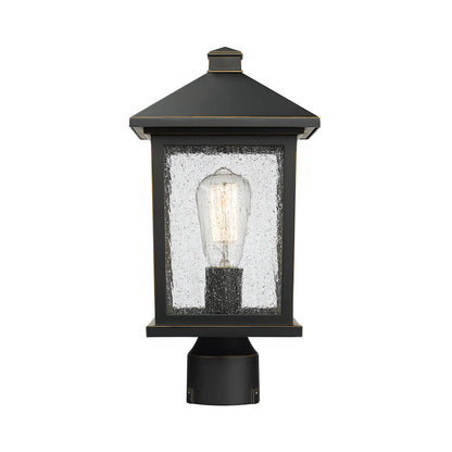 Portland Outdoor Round Mount Post Light in Detail.