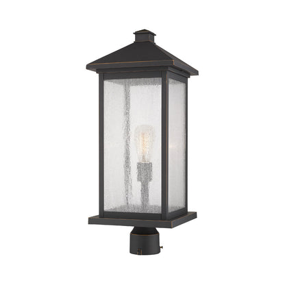 Portland Outdoor Round Mount Post Light in Detail.