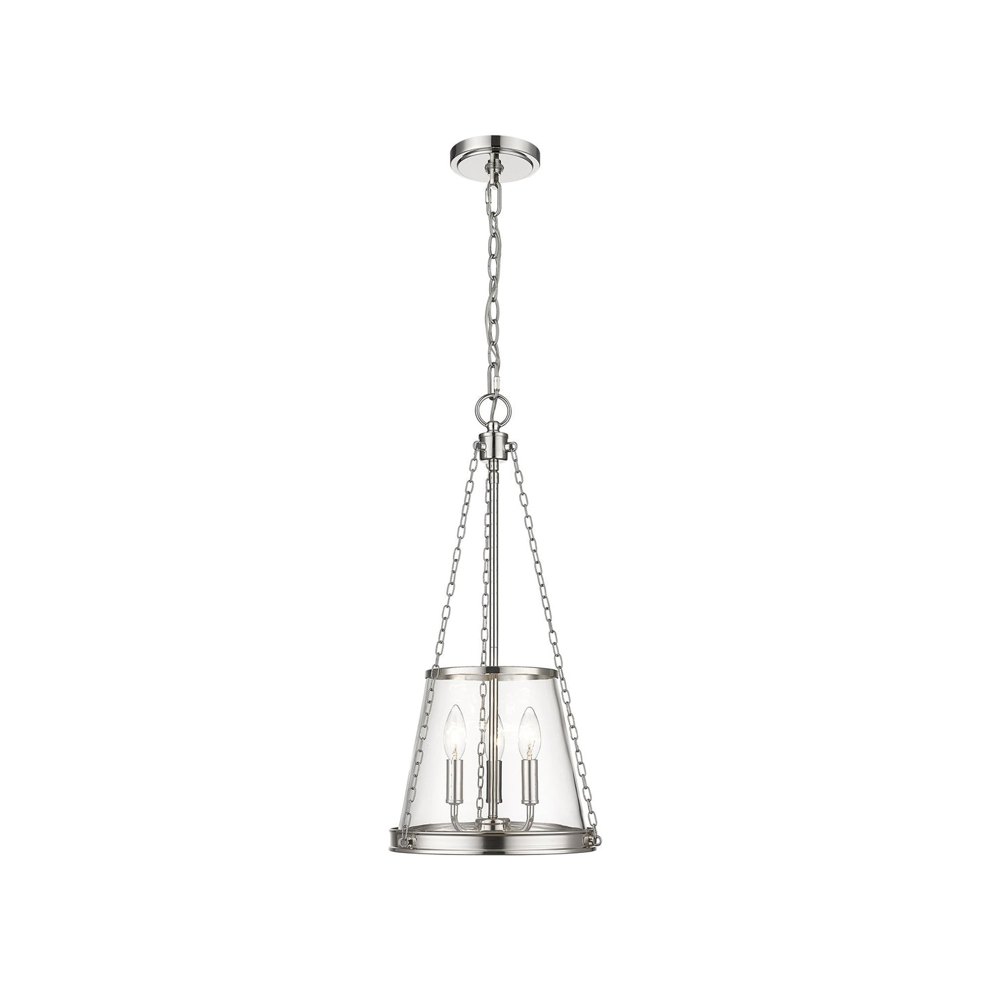 Prescott Pendant Light in Polished Nickel (Small).