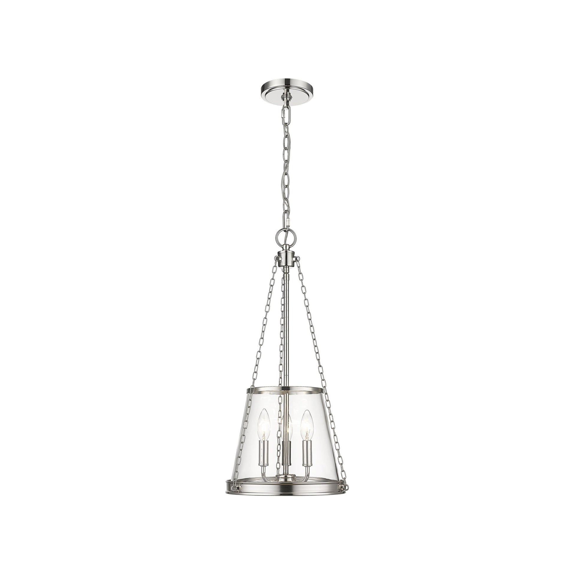 Prescott Pendant Light in Polished Nickel (Small).