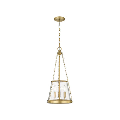 Prescott Pendant Light in Rubbed Brass (Small).