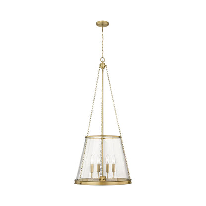 Prescott Pendant Light in Rubbed Brass (Large).