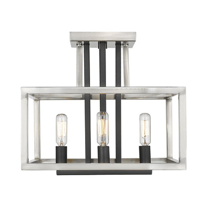 Quadra Semi Flush Mount Ceiling Light in Detail.