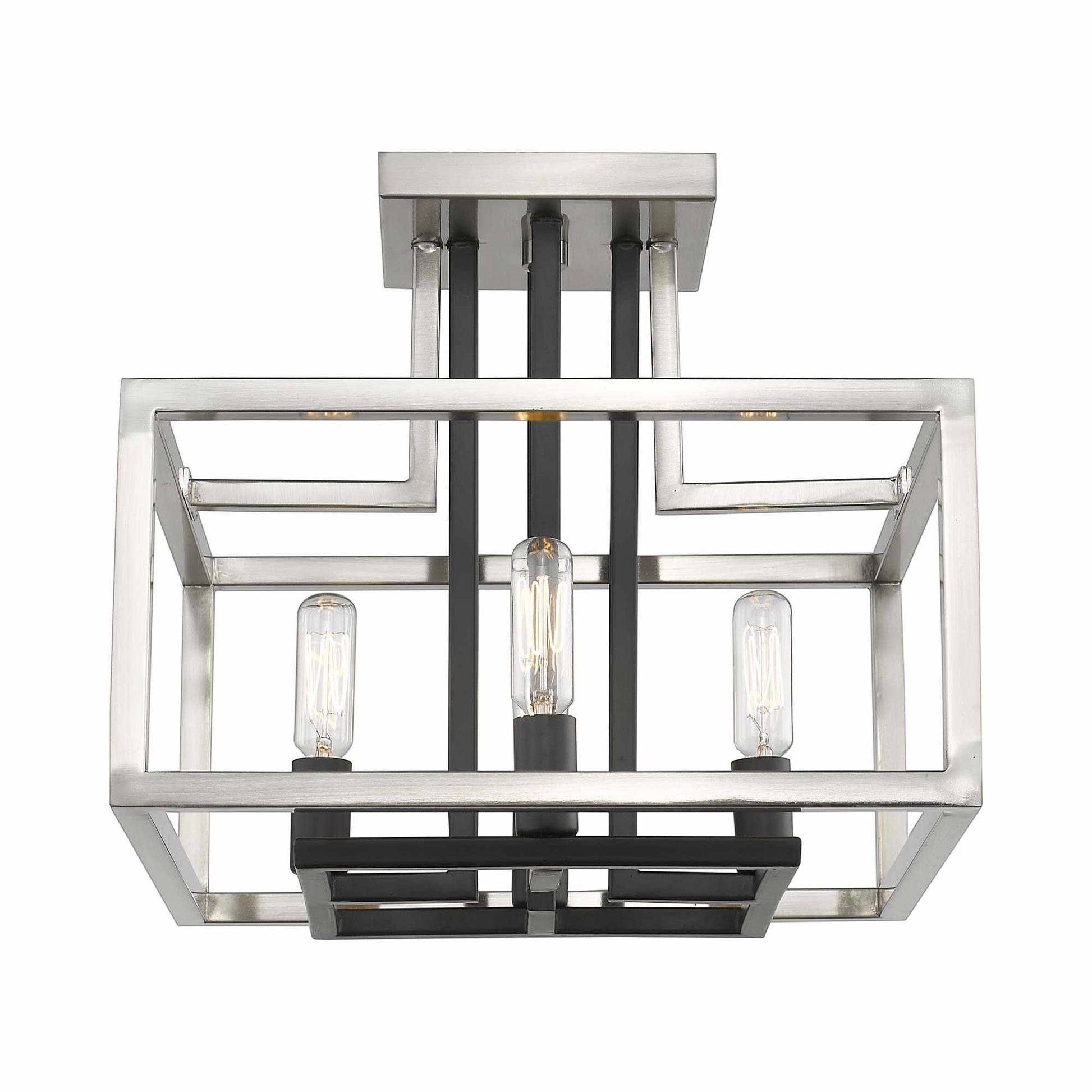 Quadra Semi Flush Mount Ceiling Light in Detail.