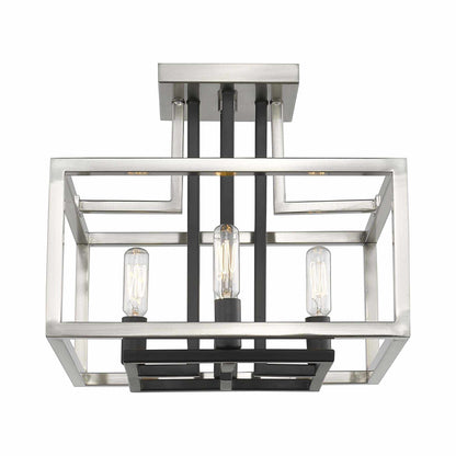 Quadra Semi Flush Mount Ceiling Light in Detail.