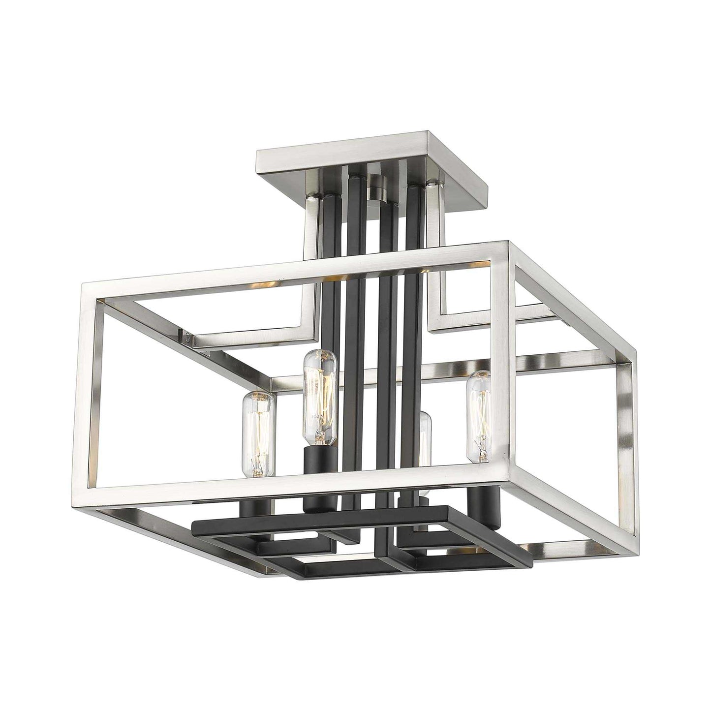 Quadra Semi Flush Mount Ceiling Light in Detail.