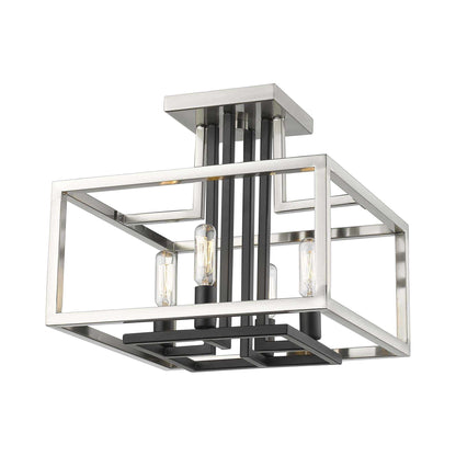 Quadra Semi Flush Mount Ceiling Light in Detail.