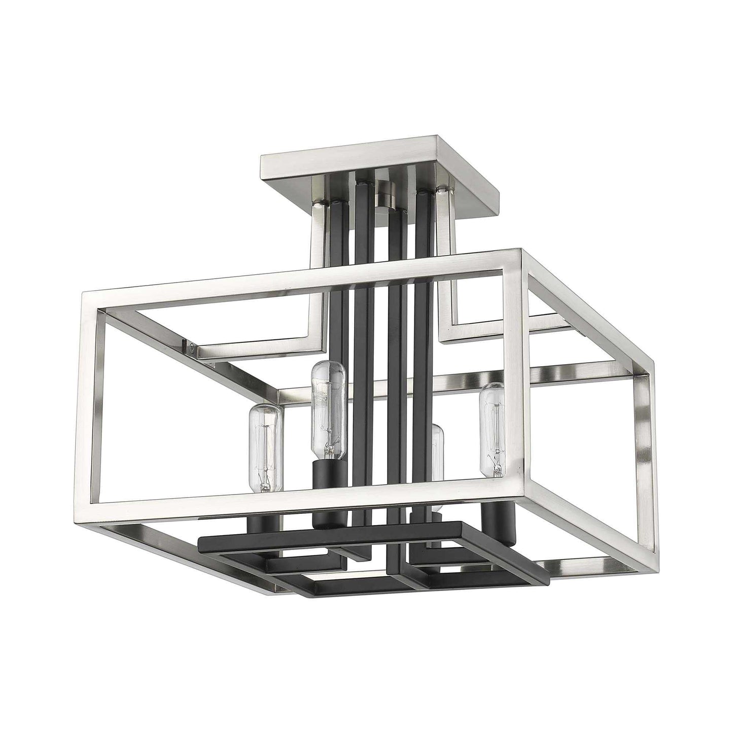 Quadra Semi Flush Mount Ceiling Light in Detail.