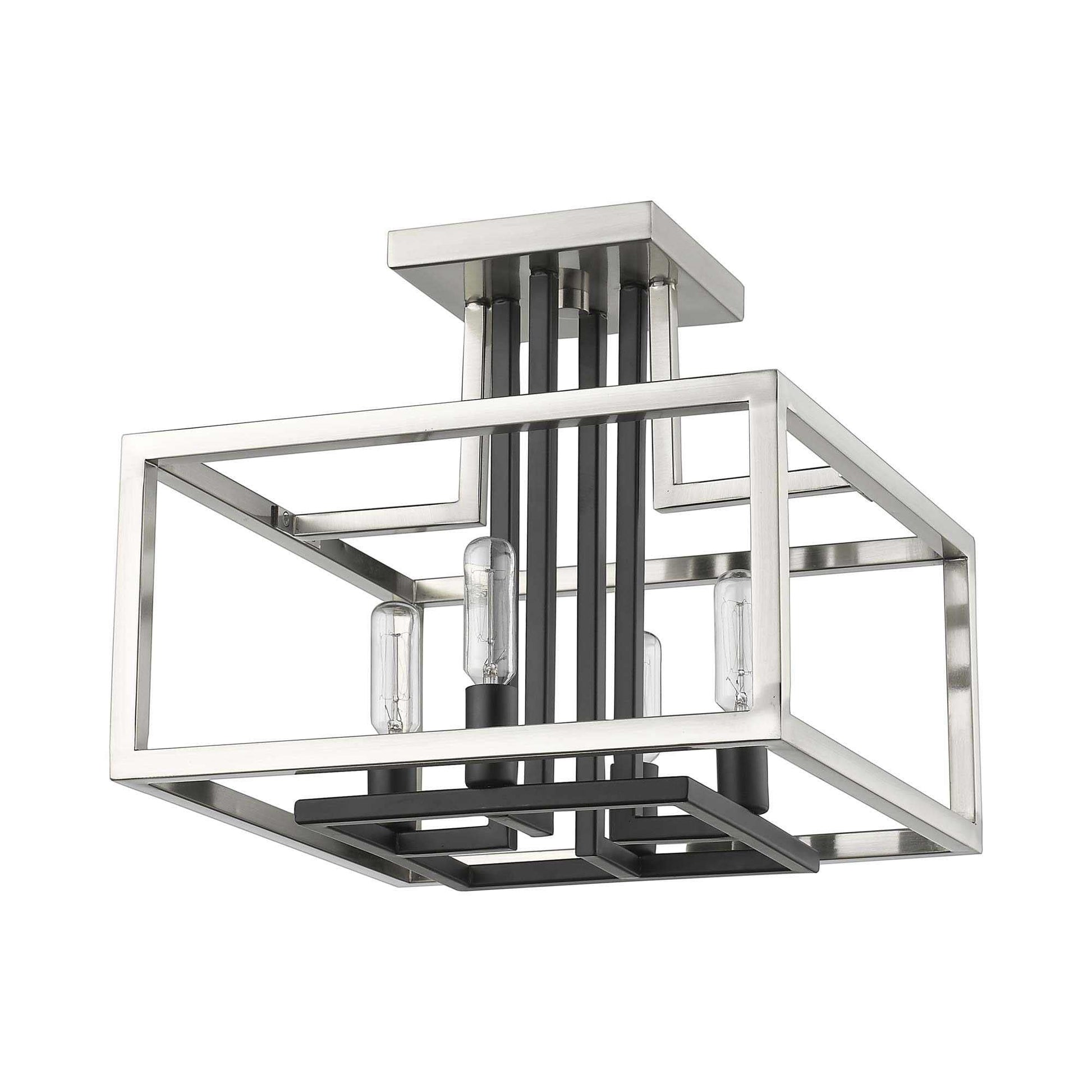 Quadra Semi Flush Mount Ceiling Light in Detail.