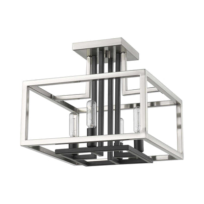 Quadra Semi Flush Mount Ceiling Light in Detail.