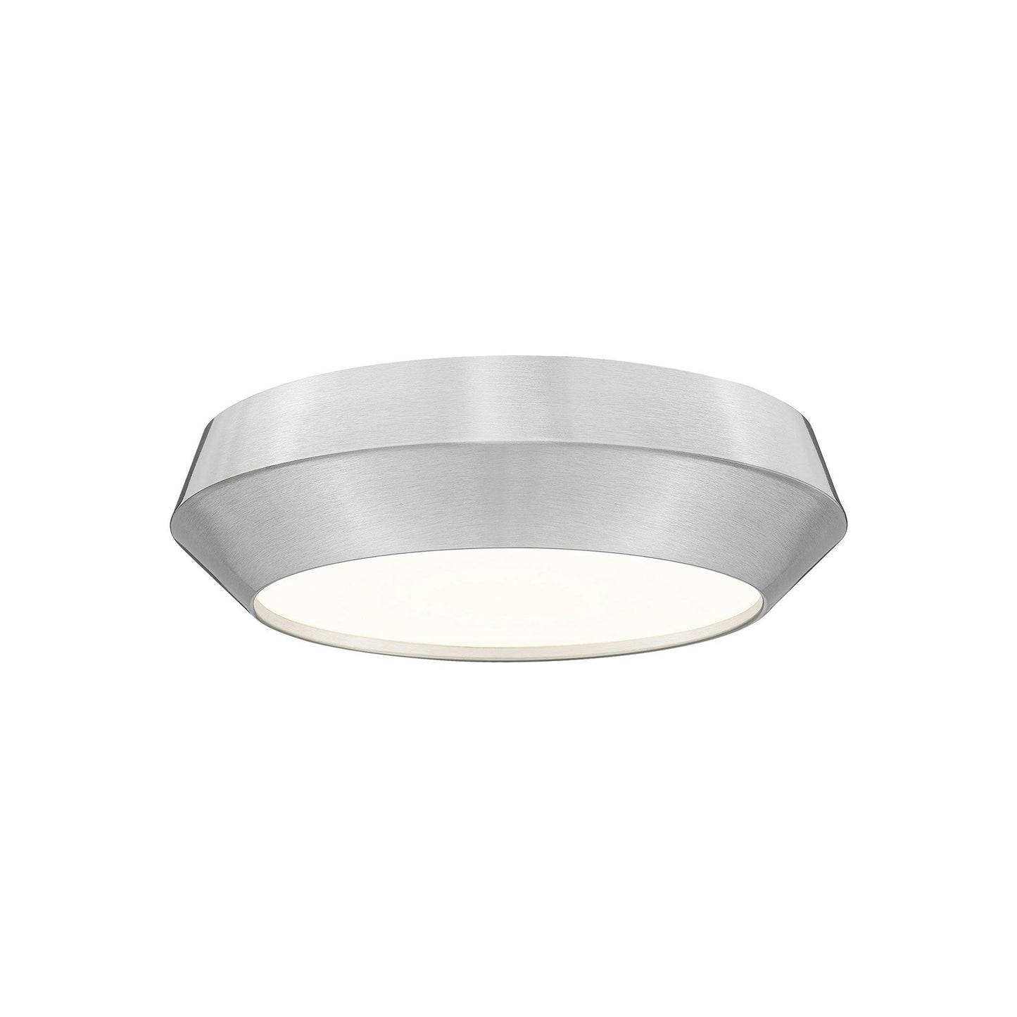 Quasars LED Flush Mount Ceiling Light in Brushed Nickel (12-Inch).