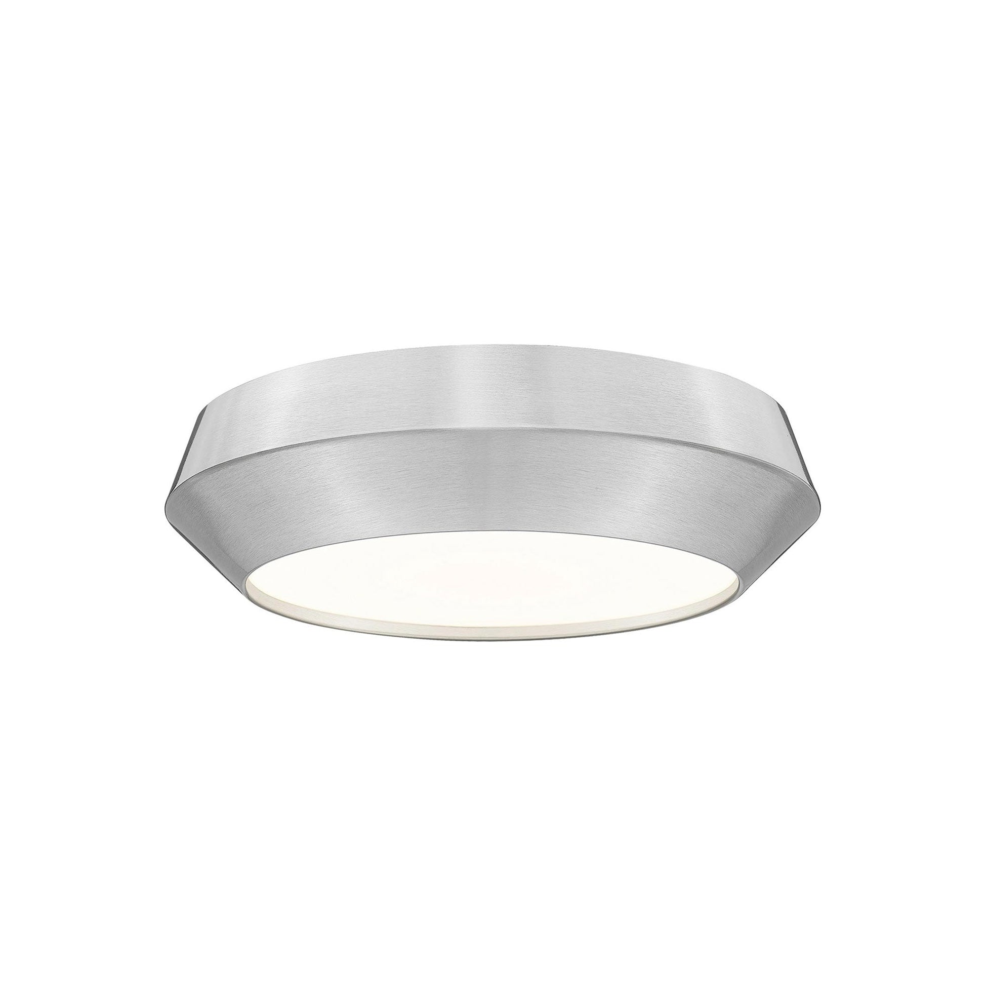 Quasars LED Flush Mount Ceiling Light in Brushed Nickel (12-Inch).