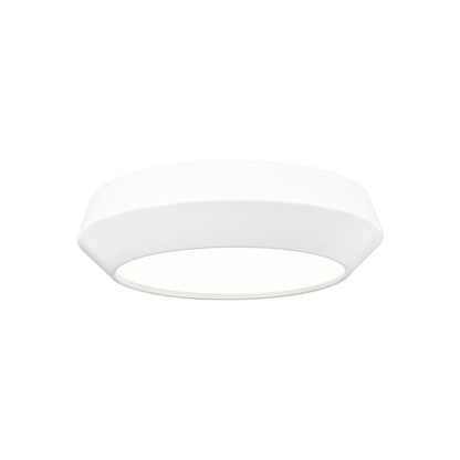 Quasars LED Flush Mount Ceiling Light in Matte White (12-Inch).