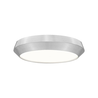 Quasars LED Flush Mount Ceiling Light in Brushed Nickel (15-Inch).