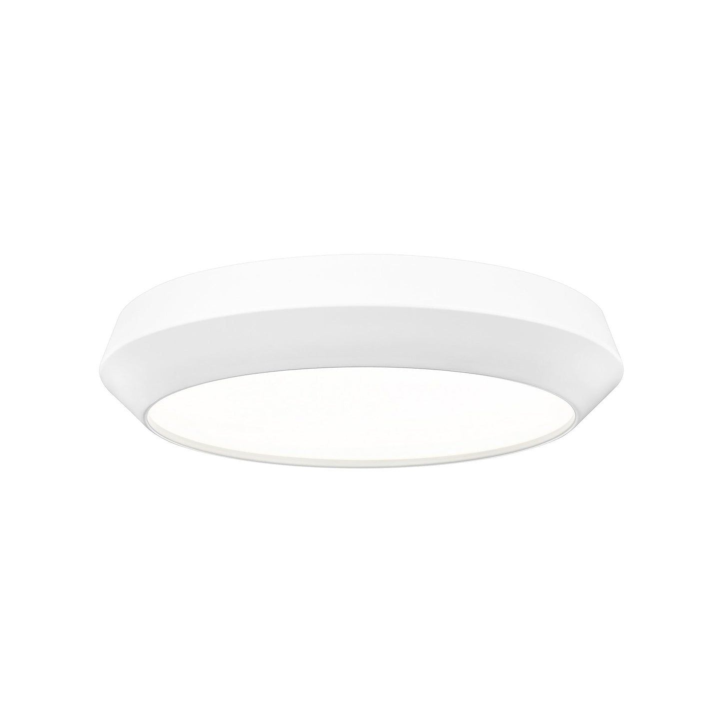 Quasars LED Flush Mount Ceiling Light in Matte White (15-Inch).
