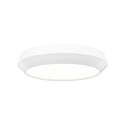 Quasars LED Flush Mount Ceiling Light in Matte White (15-Inch).