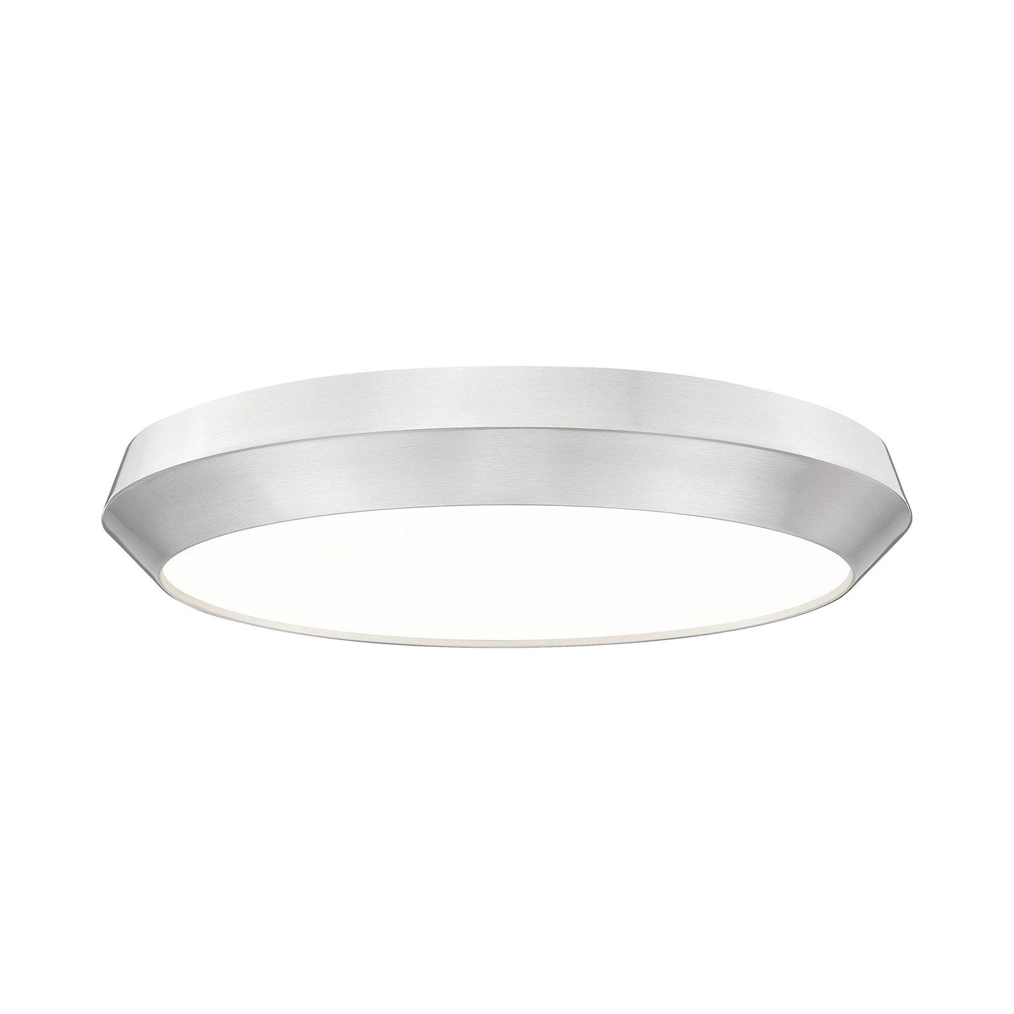 Quasars LED Flush Mount Ceiling Light in Brushed Nickel (19-Inch).