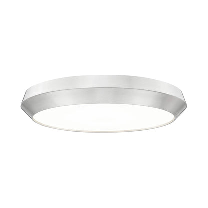 Quasars LED Flush Mount Ceiling Light in Brushed Nickel (19-Inch).